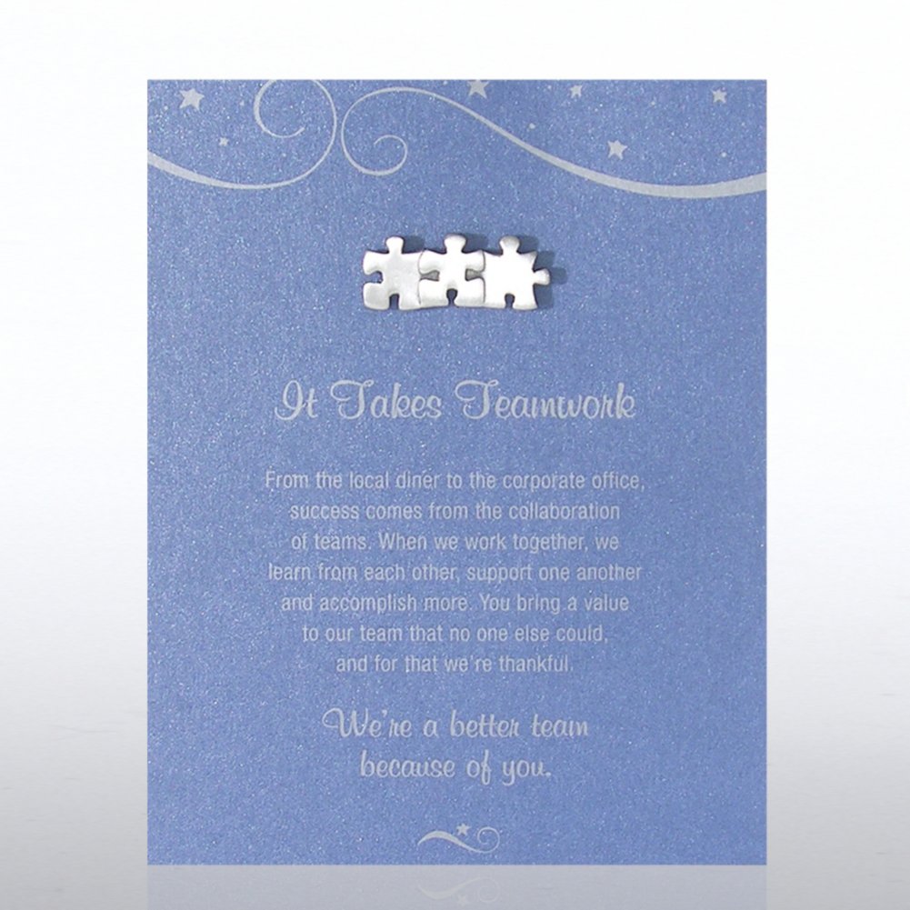 Character Pin - It Takes Teamwork - Blue Card
