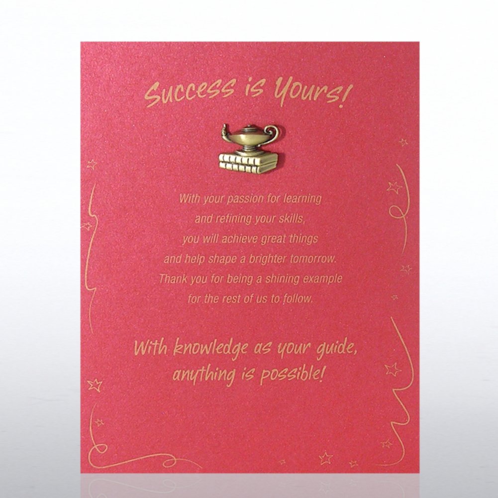 Character Pin - Lamp of Knowledge: Success is Yours!