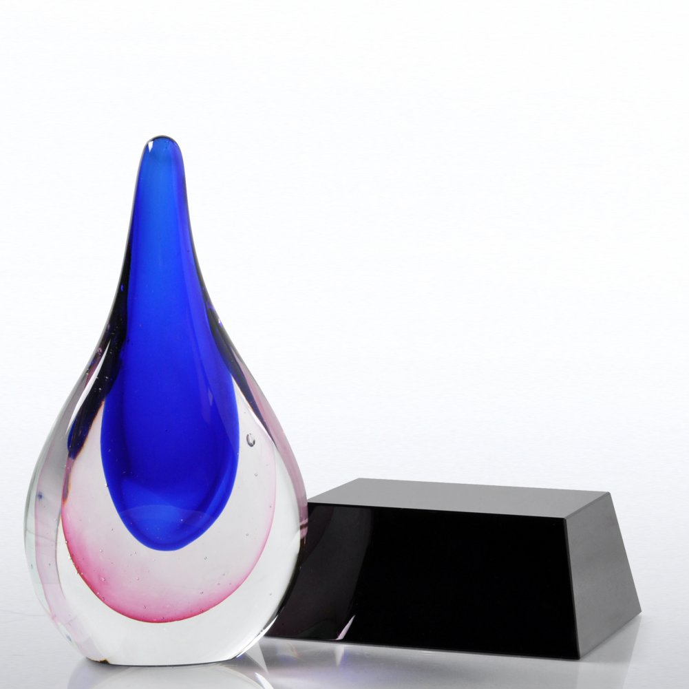 Art Glass Teardrop Trophy OPEN