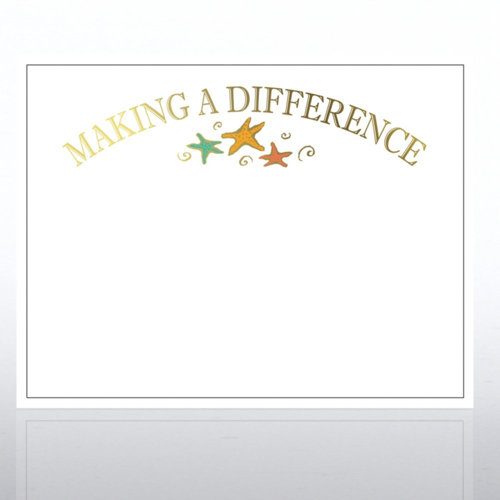 Golden Character Certificates - Making a Difference - White