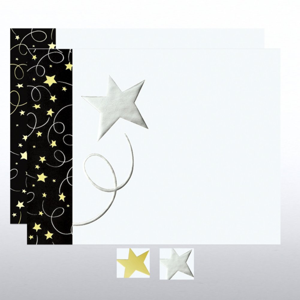 Black Tie Foil Certificate Paper