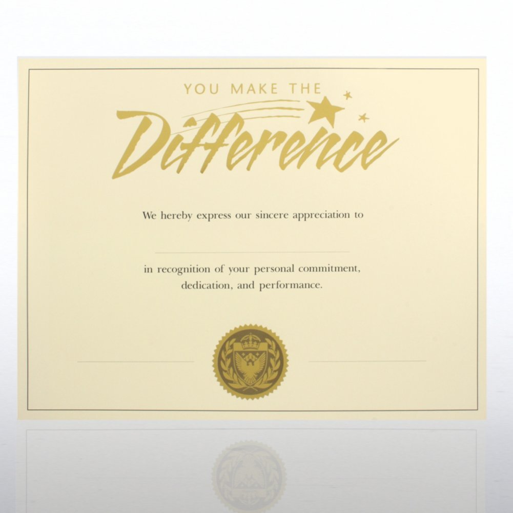 Certificate Paper - Preprinted w/ Seal - YMTD - Cream