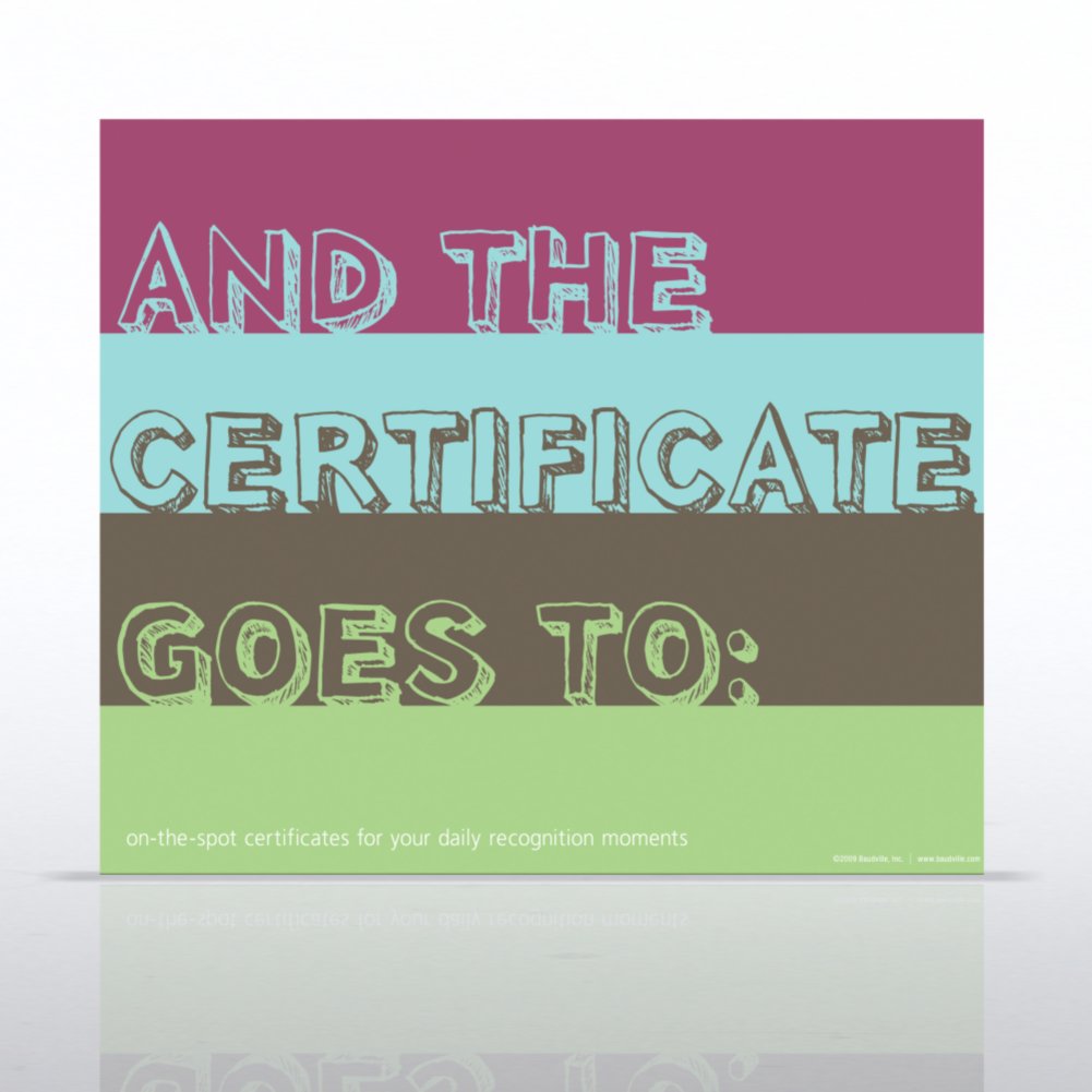 Certificate Pads
