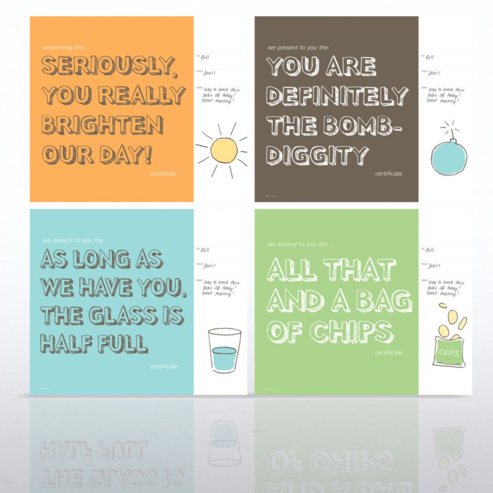 Everyday Certificate Pads - Fun OPEN