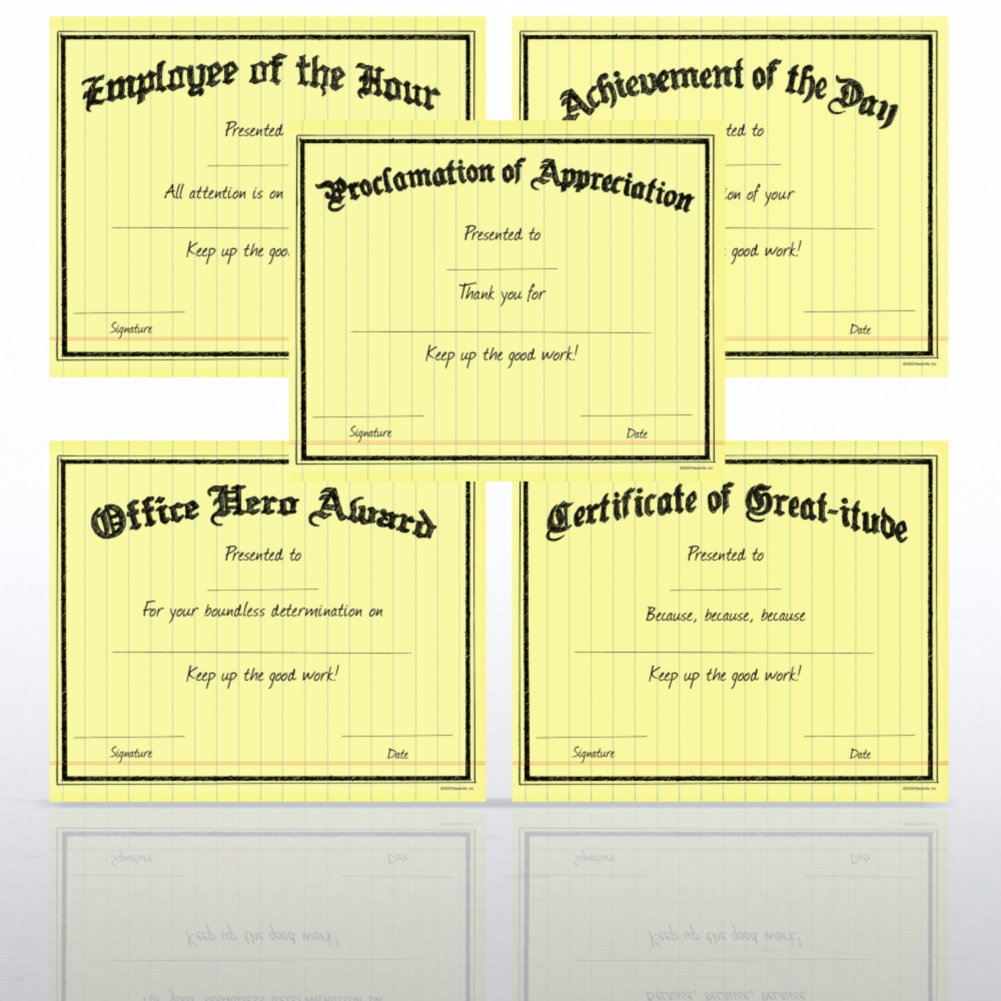 Everyday Certificate Pads - Legal OPEN