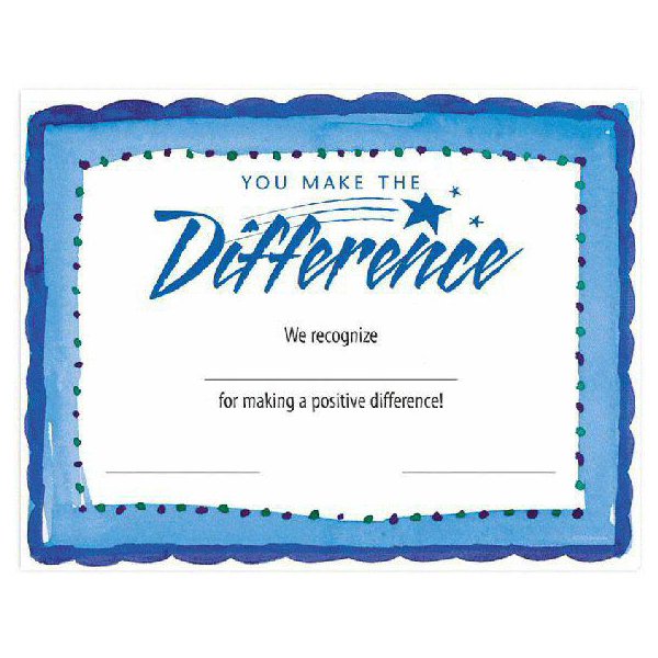 Certificate Paper - Preprinted - Fun YMTD