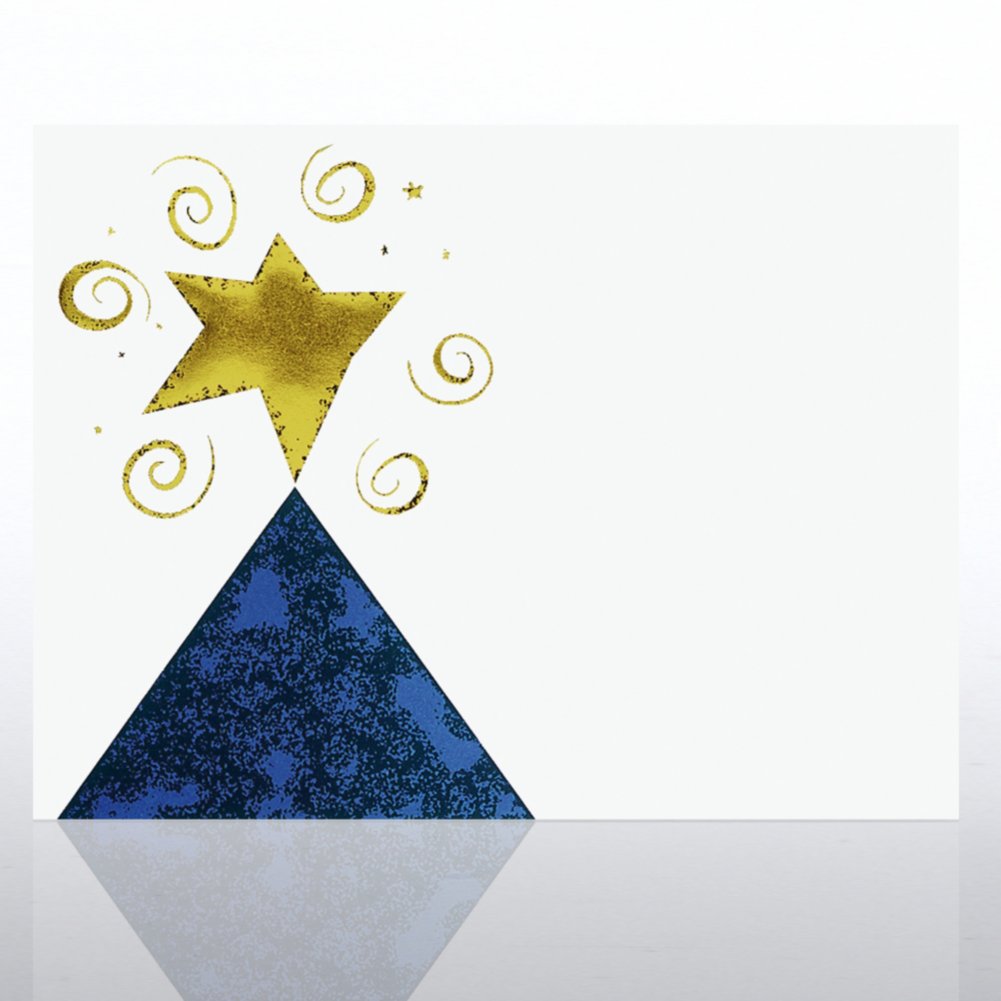 Foil Certificate Paper - Peak Star - White