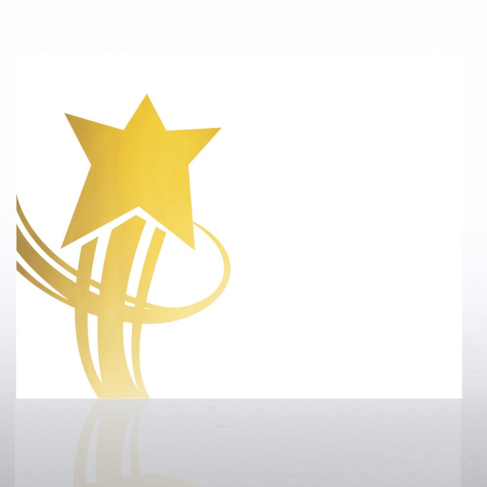 Foil Certificate Paper - Great Service Star - White