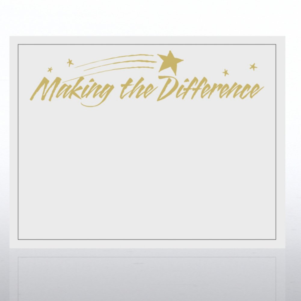 Foil Certificate Paper - Making the Difference - White