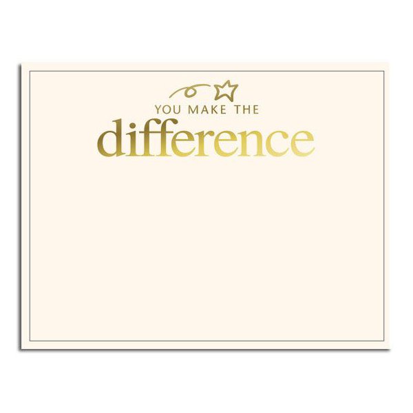 Foil Certificate Paper - You Make the Difference - Cream