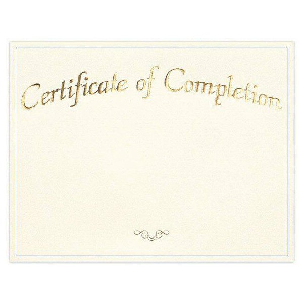 Certificate Paper Bundle - Completion PAPER