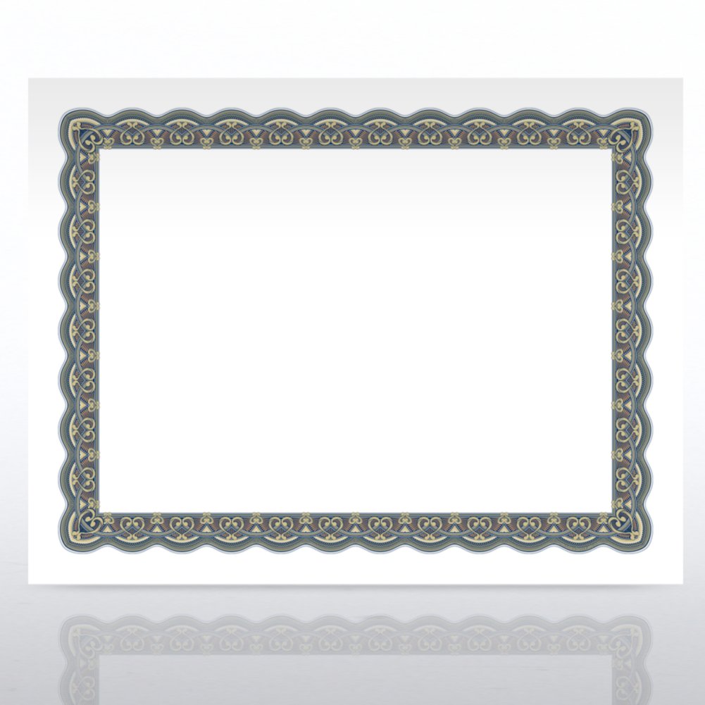 Certificate Paper - Official - Blue Gold