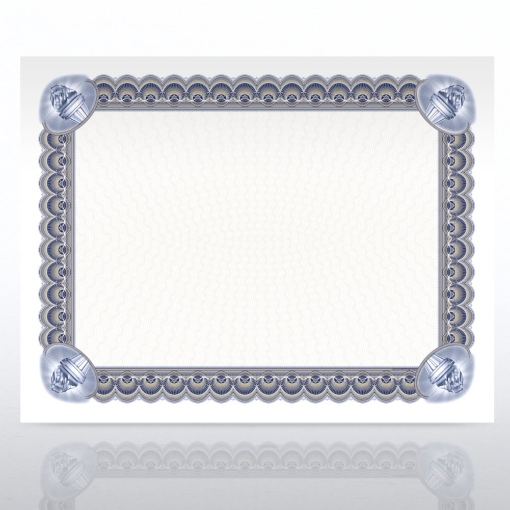 Certificate Paper - Pride - Blue/Gold - Torch