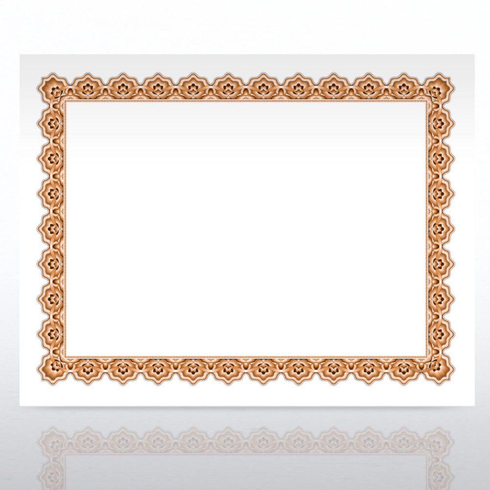 Certificate Paper - Scallop - Orange/Black