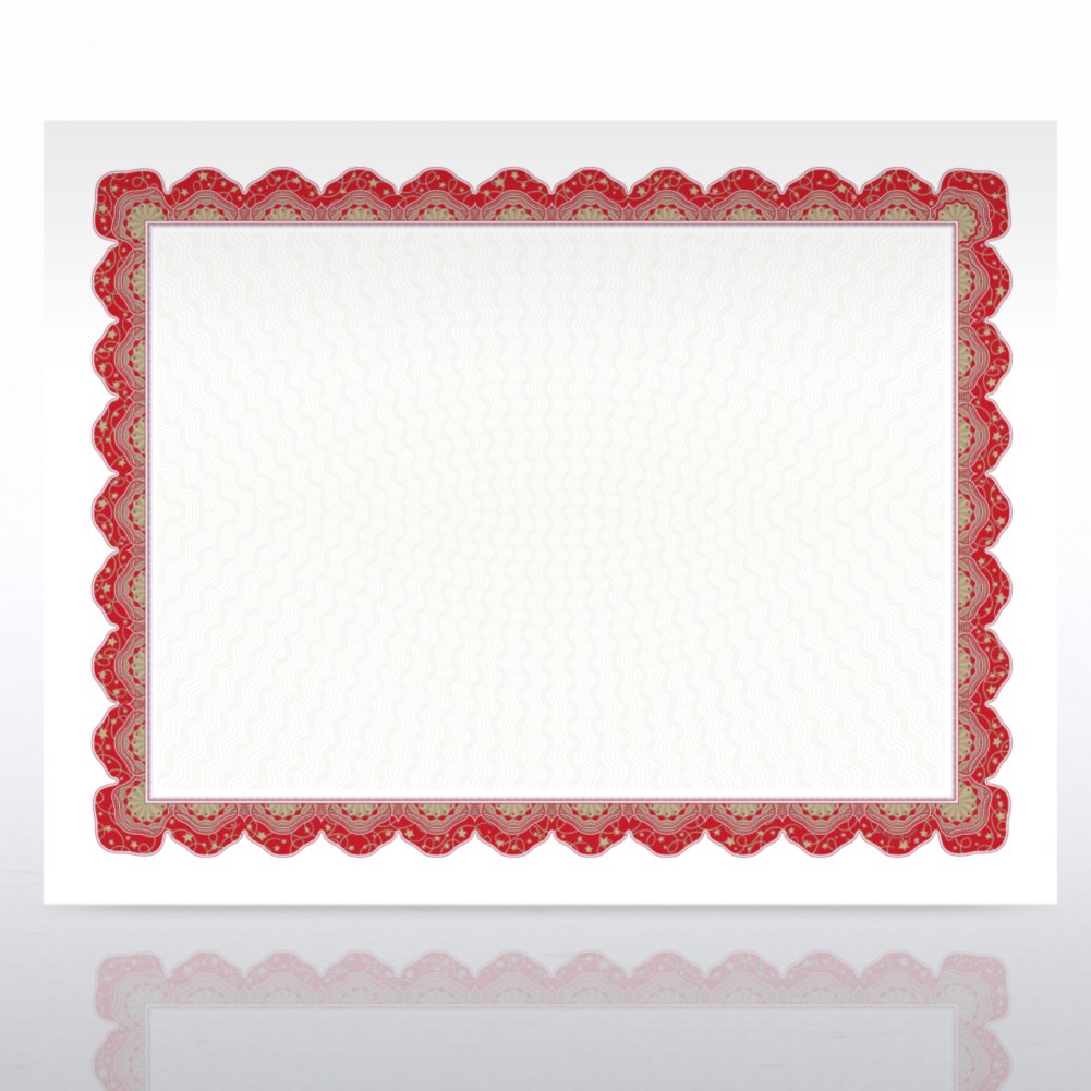 Certificate Paper - Aspire - Red