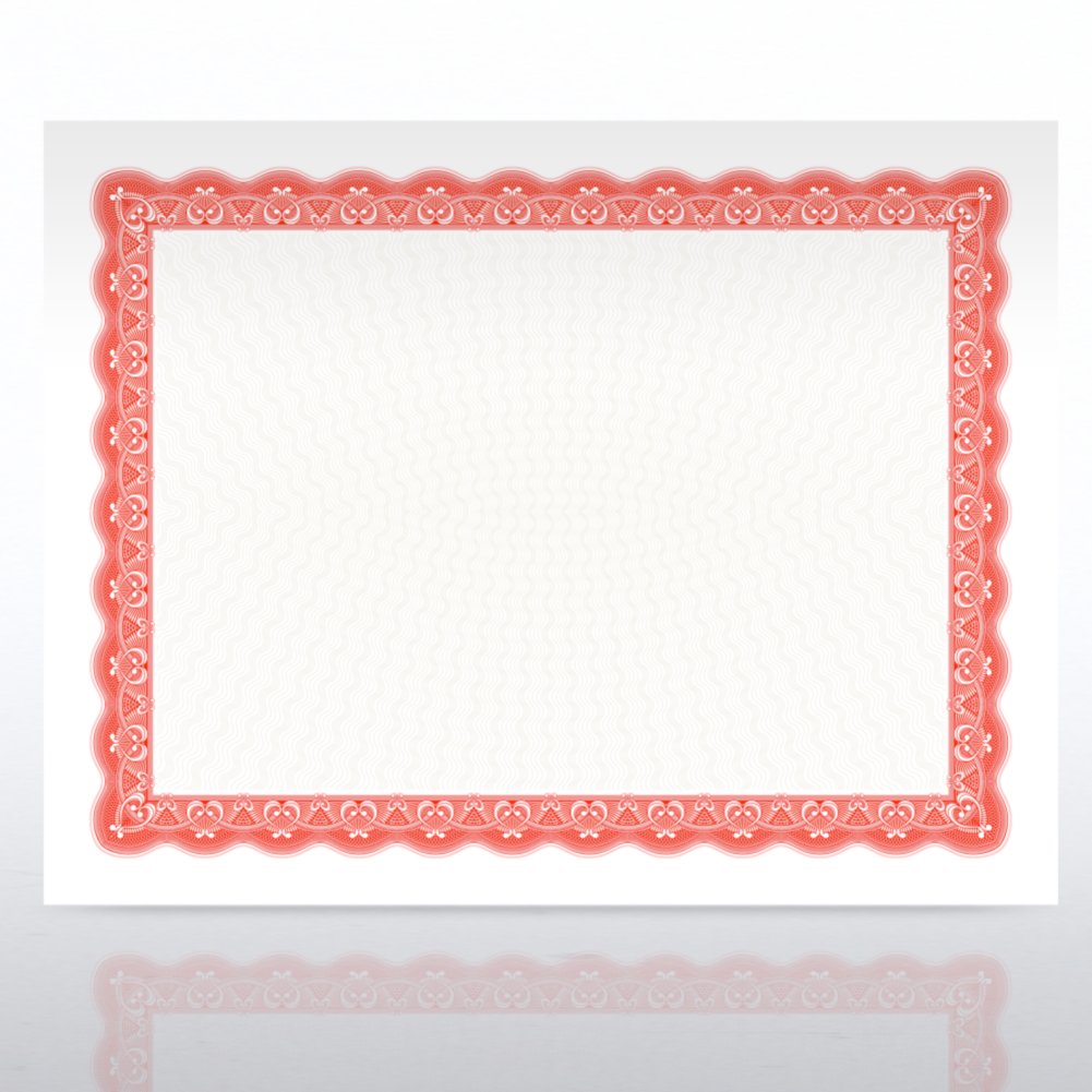 Certificate Paper - Official - Heavy Weight - Red
