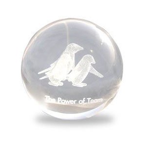 Mini Sphere Paperweight - Penguin: The Power of Team