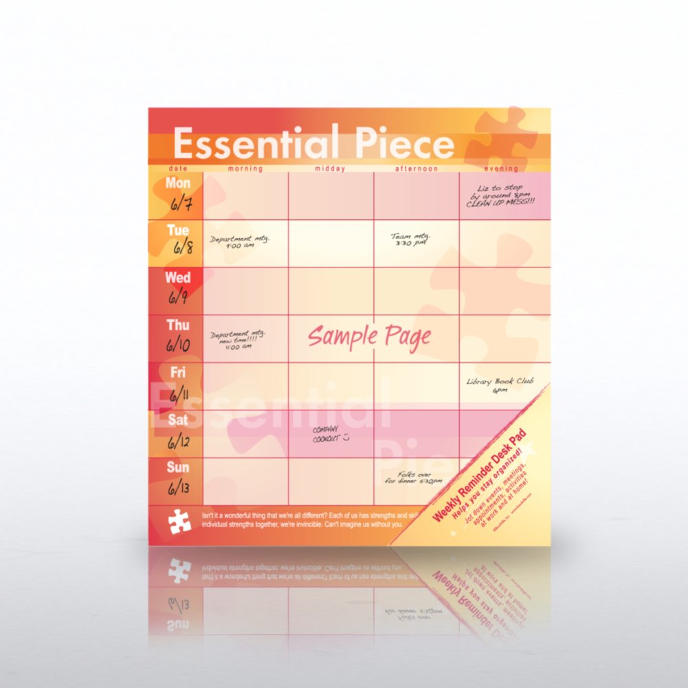 Weekly Calendar Deskpad - Essential Piece