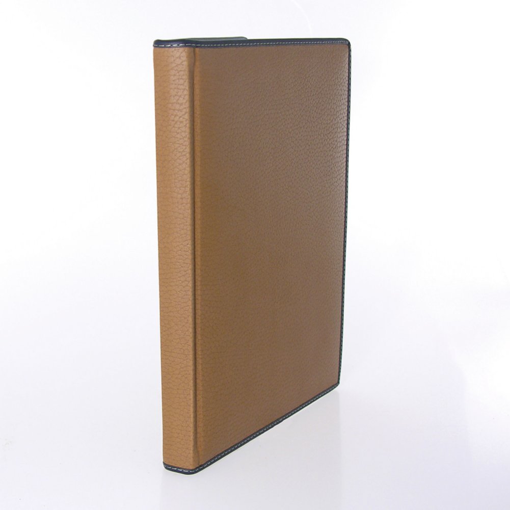 Italian Leatherette Journal - Textured Khaki SIDE