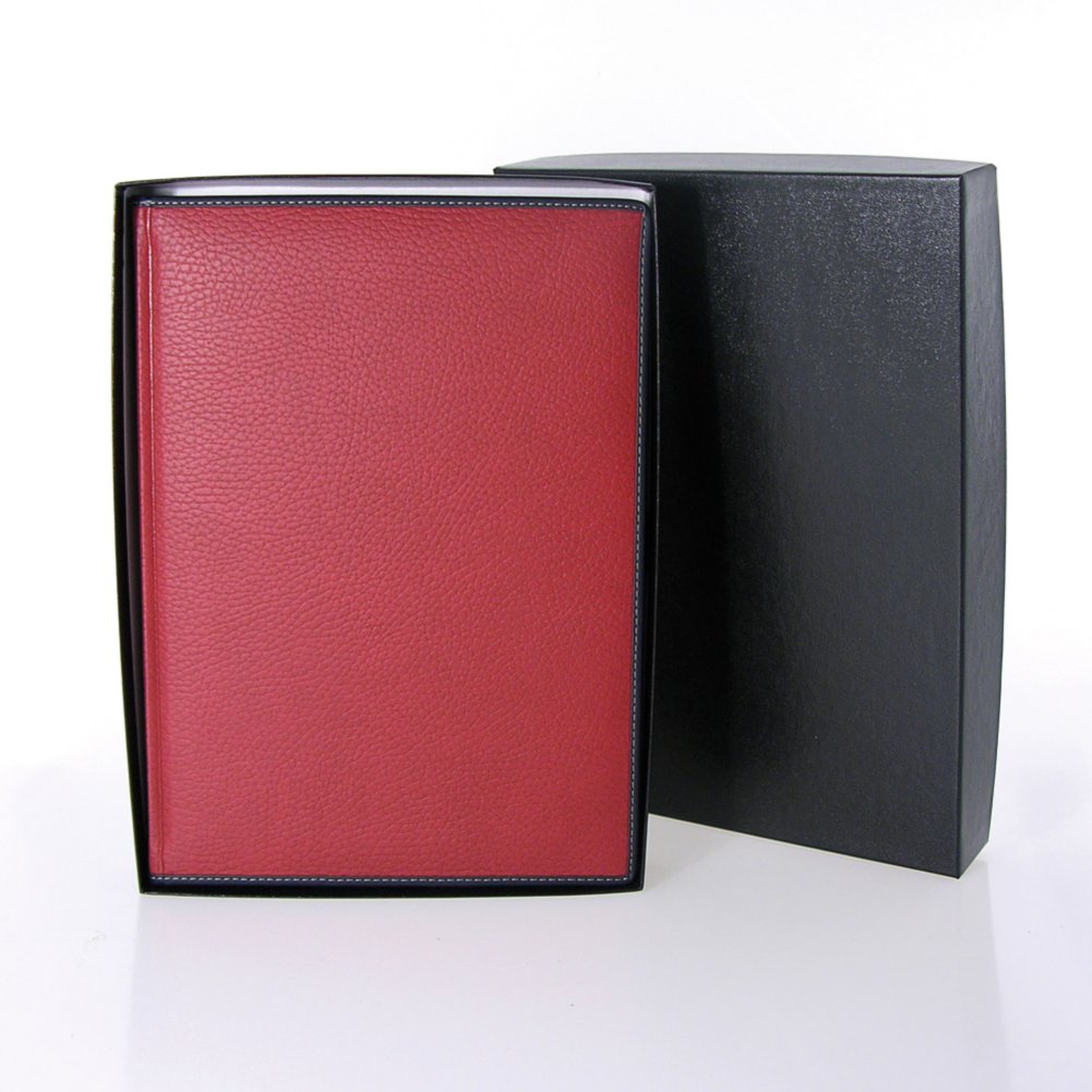 Italian Leatherette Journal - Textured Red BOX