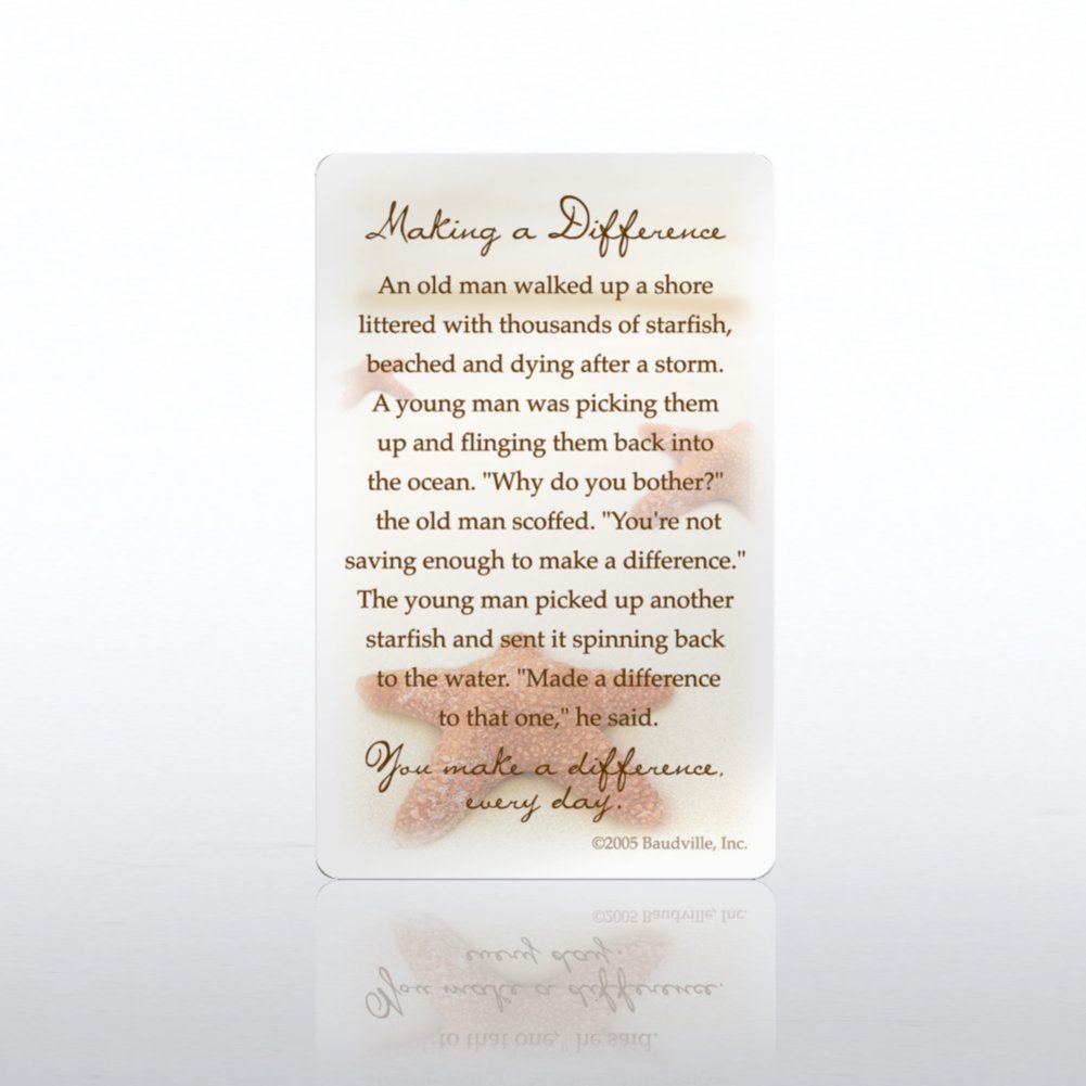Character Keepsake Cards - Starfish: Making a Difference