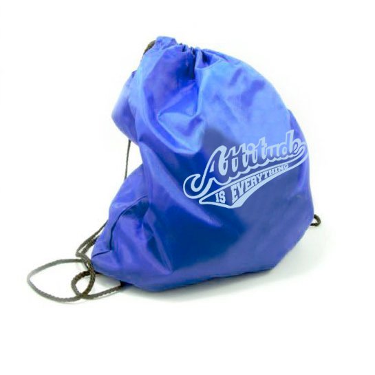 Go Active Drawstring Tote - Attitude is Everything Pennant
