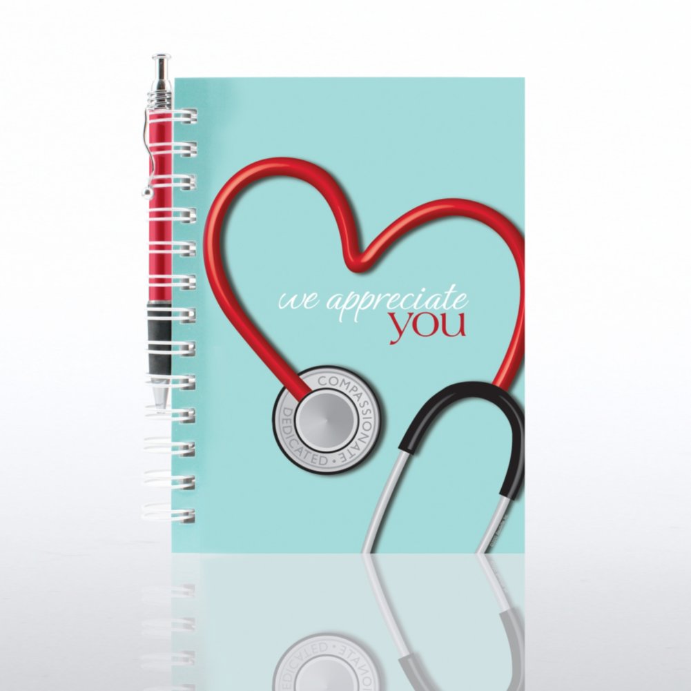 Journal & Pen Gift Set - Stethoscope: We Appreciate You