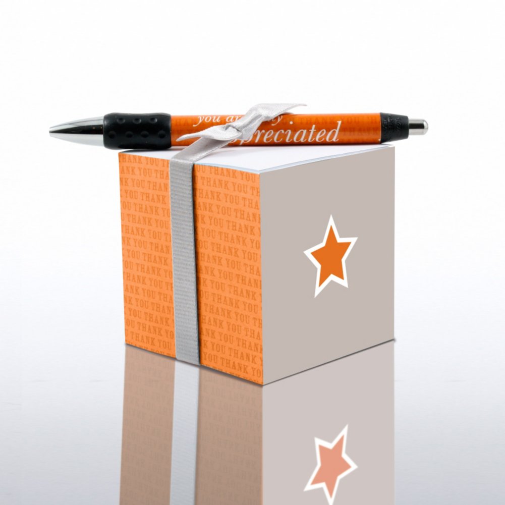 Note Cube & Pen Gift Set - You are Truly Appreciated BACK