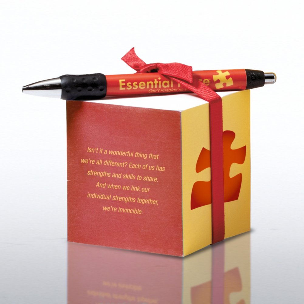 Note Cube & Pen Gift Set - Essential Piece BACK