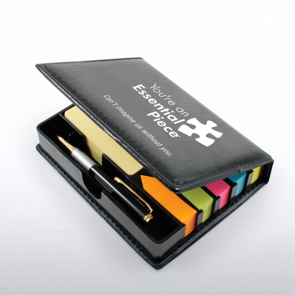 Flip Top Note Holder w/ Pen & Calendar - Essential Piece