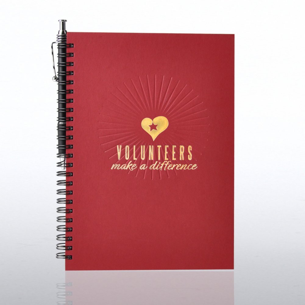 Foil-Stamped Journal & Pen Gift Set - Volunteers