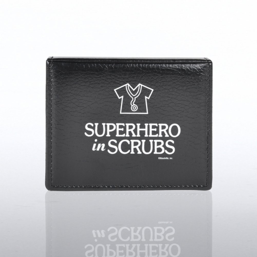 Flip Top Note Holder w/ Pen & Calendar - Superhero in Scrubs CLOSED