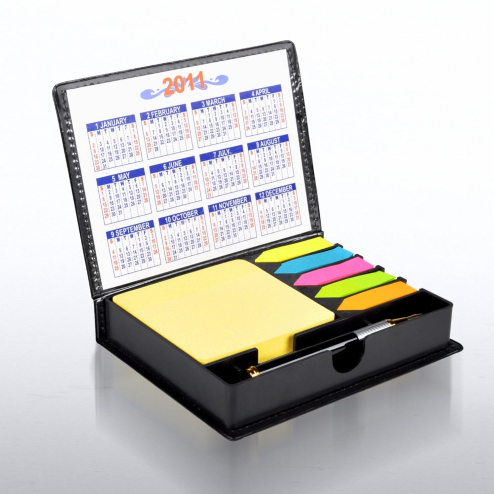 Flip Top Note Holder w/ Pen & Calendar - Superhero in Scrubs OPEN