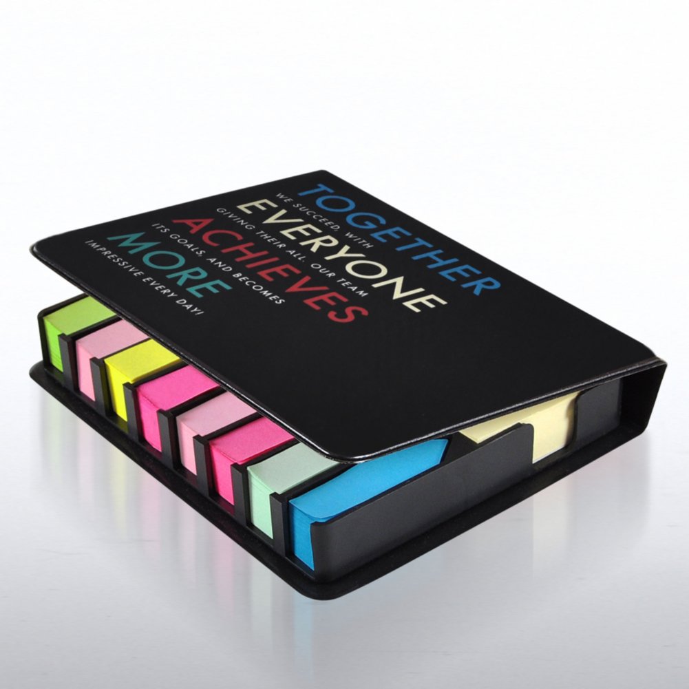 Flip Top Sticky Note Holder w/ Calendar - T.E.A.M