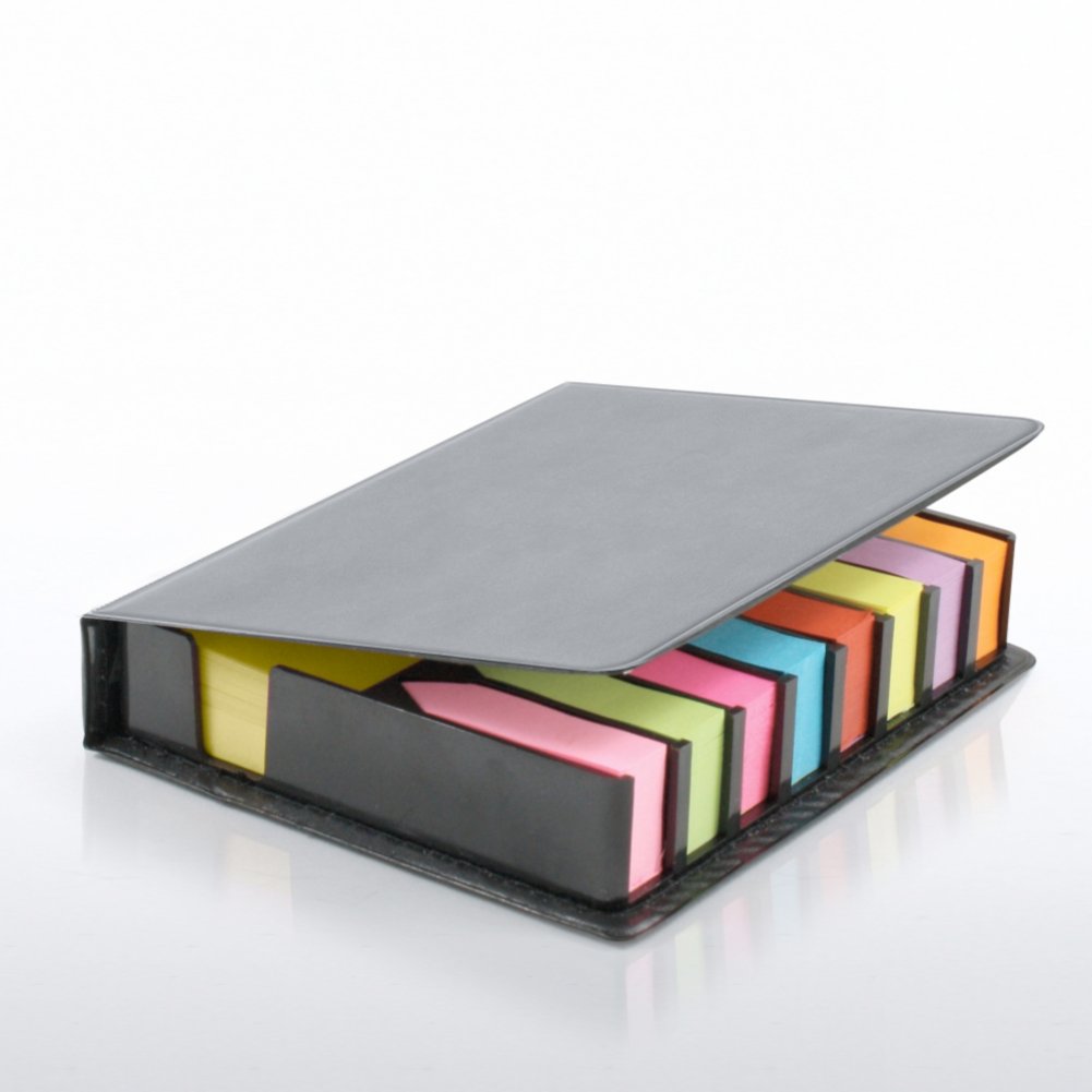 Executive Sticky Note Holder w/ Calendar - Light Grey SIDE