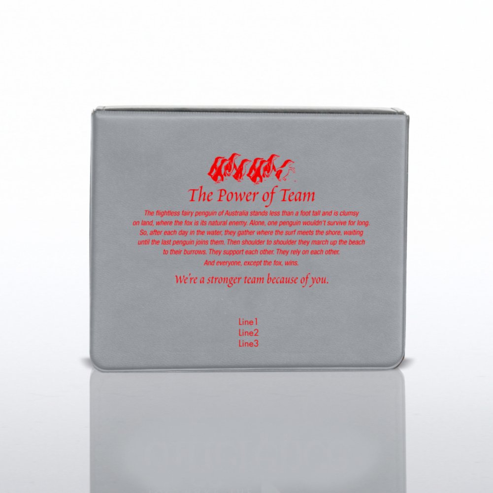 Executive Sticky Note Holder w/ Calendar - Light Grey