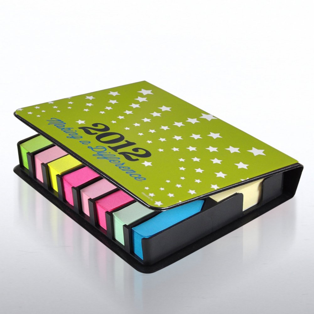 Flip Top Sticky Note Holder w/ Calendar - 2012