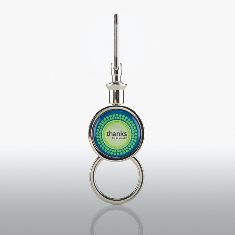 Silver Swivel Key Chain - Thanks for All You Do! OPEN