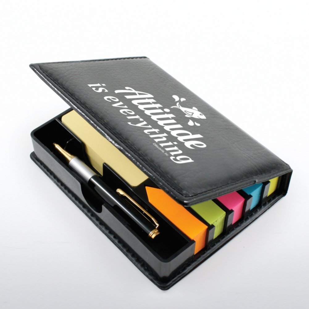Flip Top Sticky Note Holder w/ Pen & Calendar - Fish: AIE