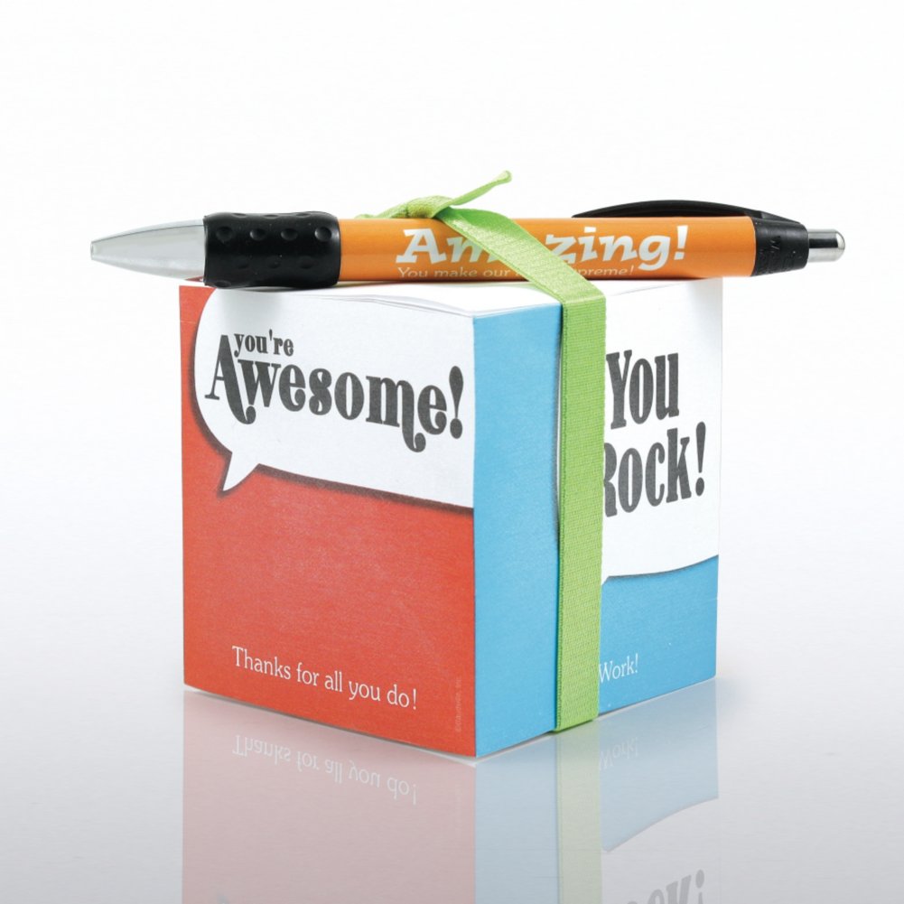Note Cube & Pen Gift Set - Positive Praise