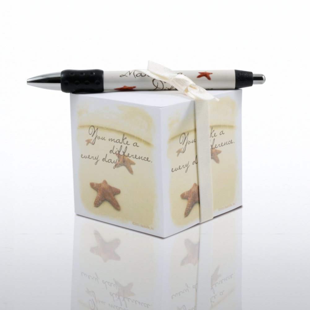 Note Cube & Pen Gift Set - Starfish: Making the Difference
