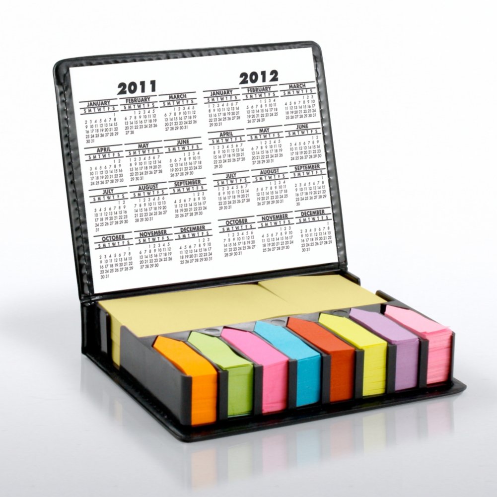 Flip Top Sticky Note Holder w/ Calendar - IBA OPEN