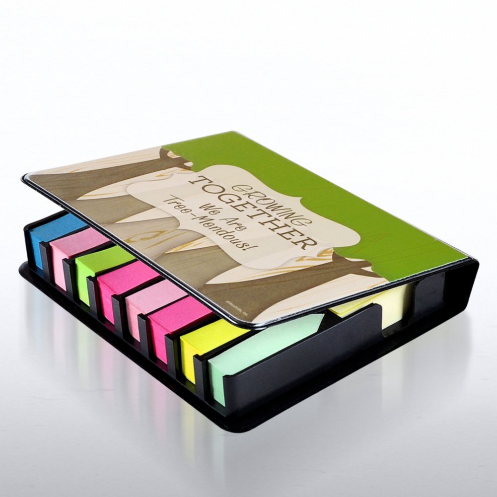 Flip Top Sticky Note Holder w/ Calendar - Growing Together