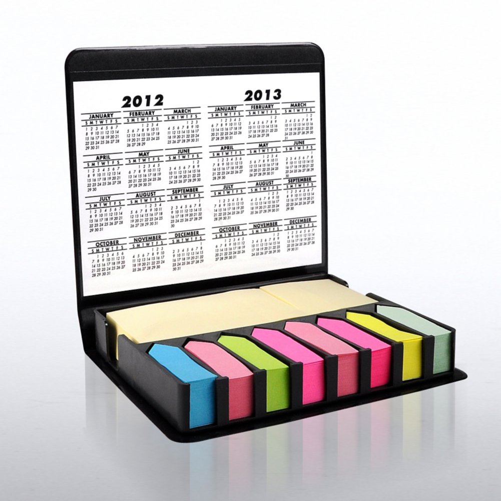 Flip Top Sticky Note Holder w/ Calendar - Teachers Rock OPEN