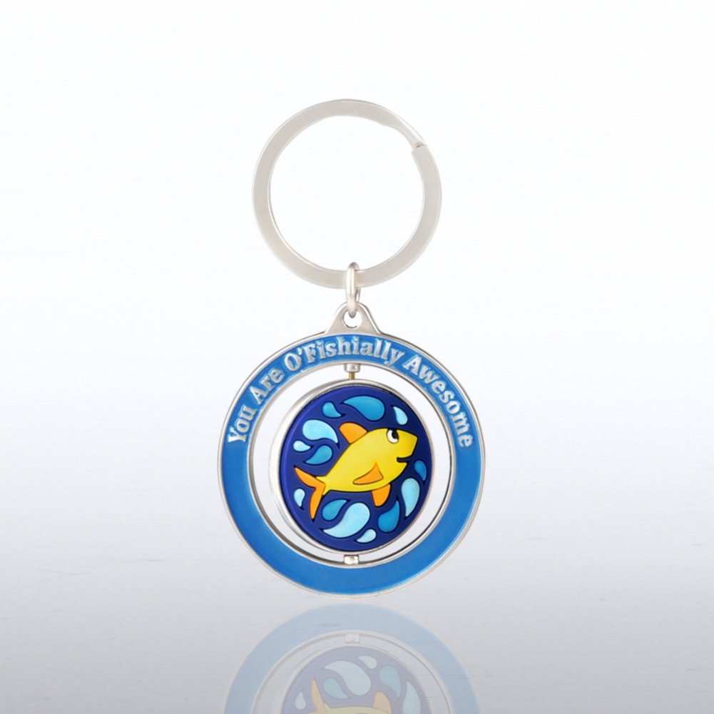 Spinner Key Chain - Fish: Attitude is Everything SIDE