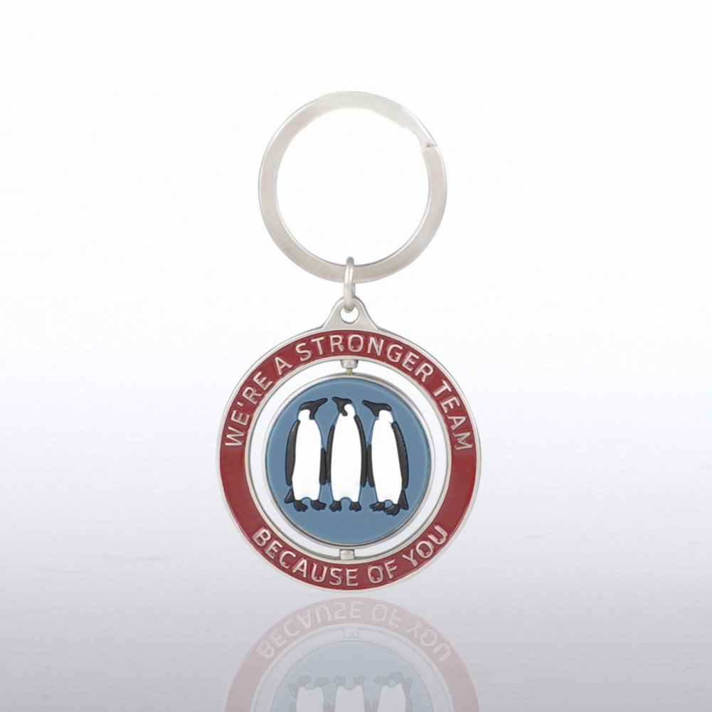 Spinner Key Chain - Penguins: We're a Stronger Team