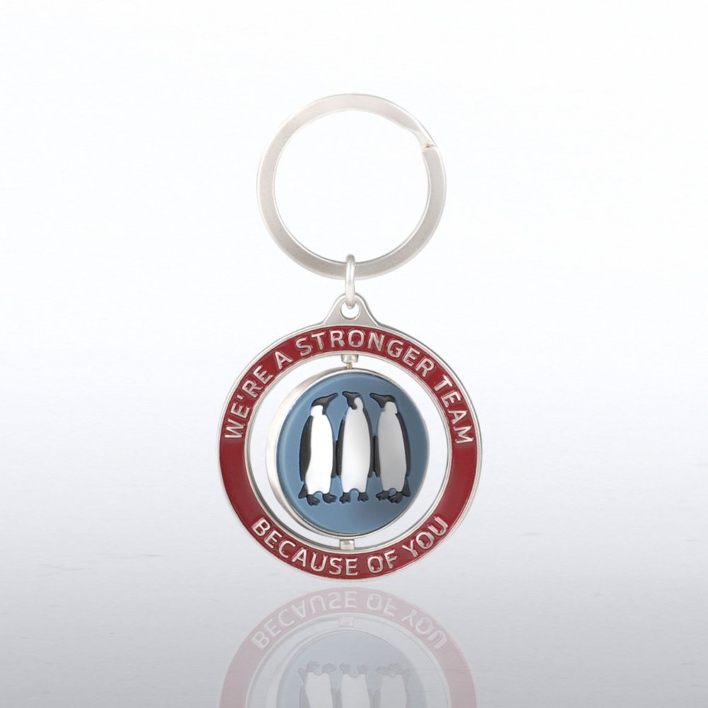 Spinner Key Chain - Penguins: We're a Stronger Team SIDE