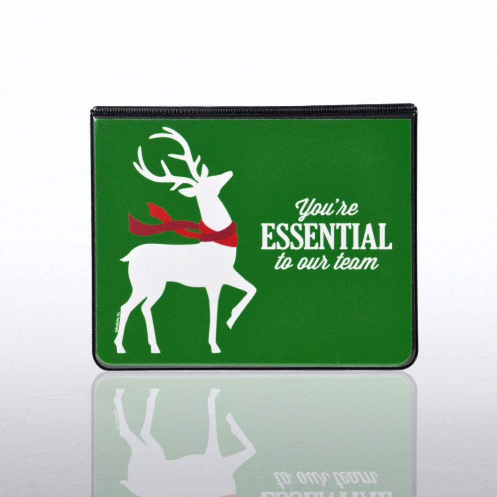 Flip Top Sticky Note Holder with Calendar - Reindeer CLOSED