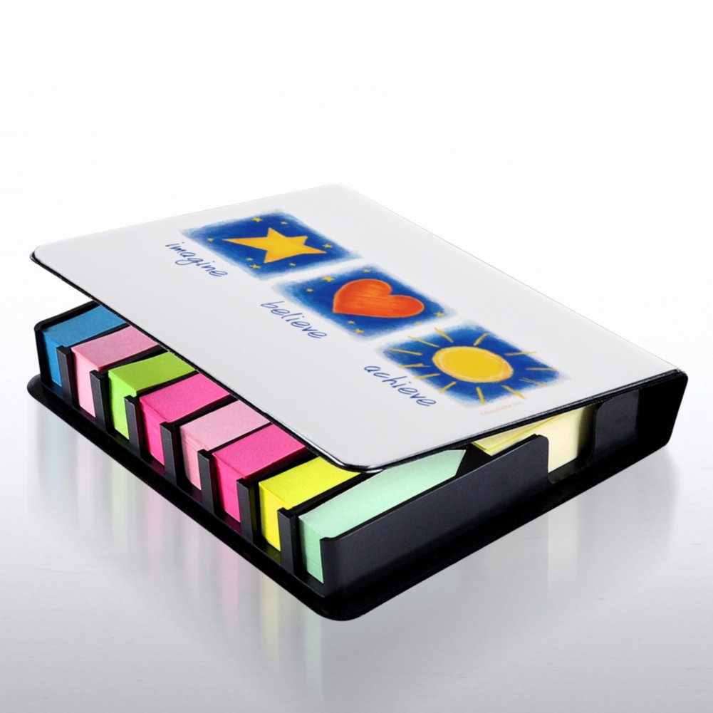 Flip Top Sticky Note Holder w/ Calendar - IBA
