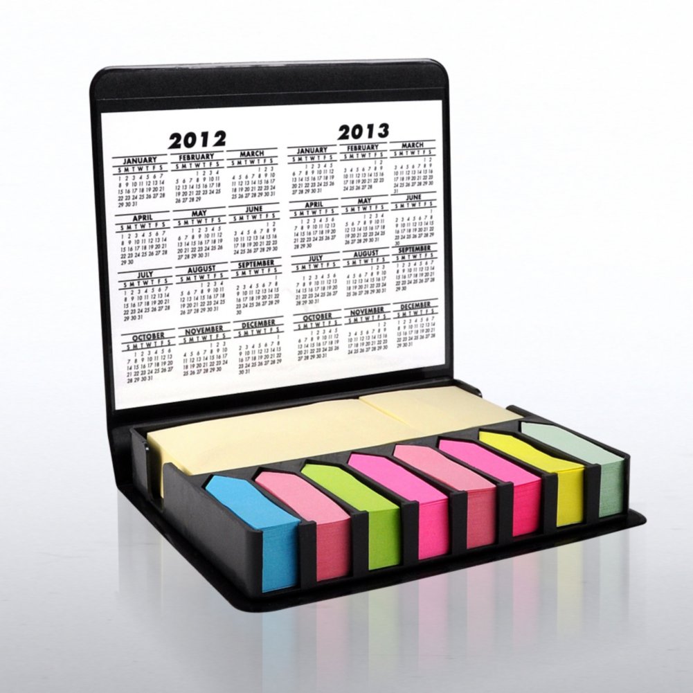 Flip Top Sticky Note Holder w/ Calendar - Nurses Rock OPEN